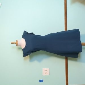LOFT flutter sleeve blue dress size 8